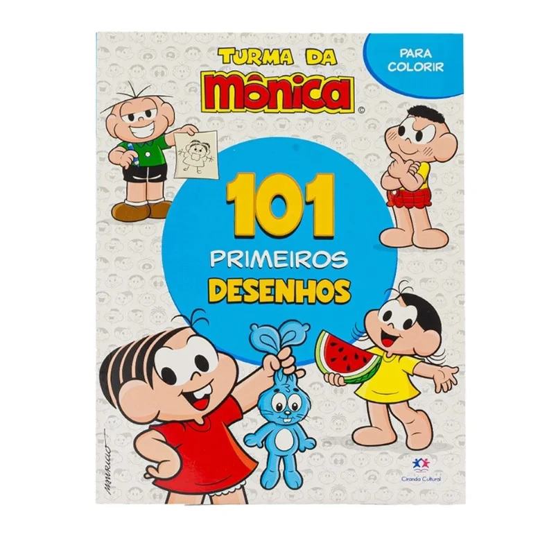 Livro para colorir 101 primeiros desenhos Turma da Mônica