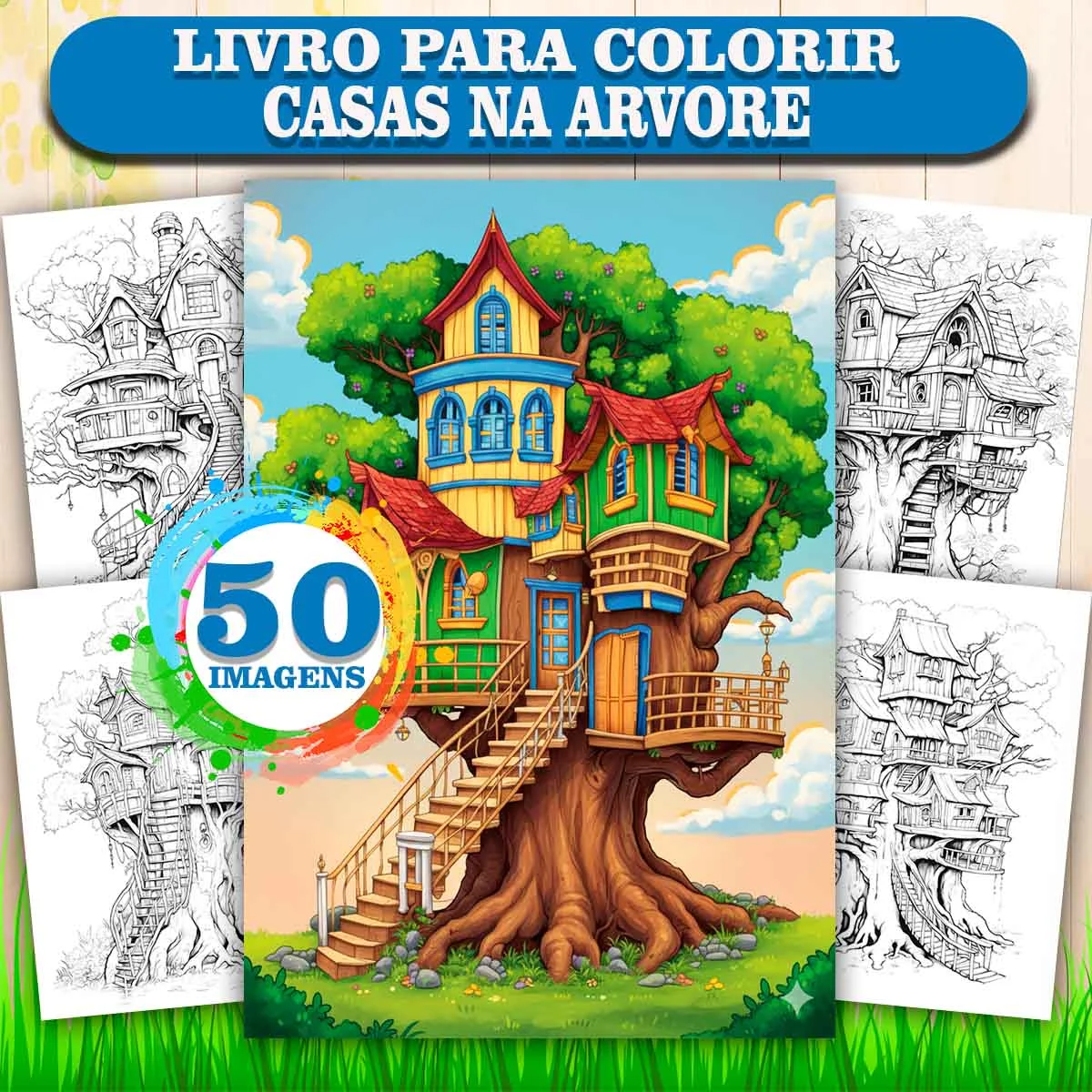 Livro de Colorir Casa na Árvore 2º Edição | Antiestresse, Arte e Relaxamento COL-088-02
