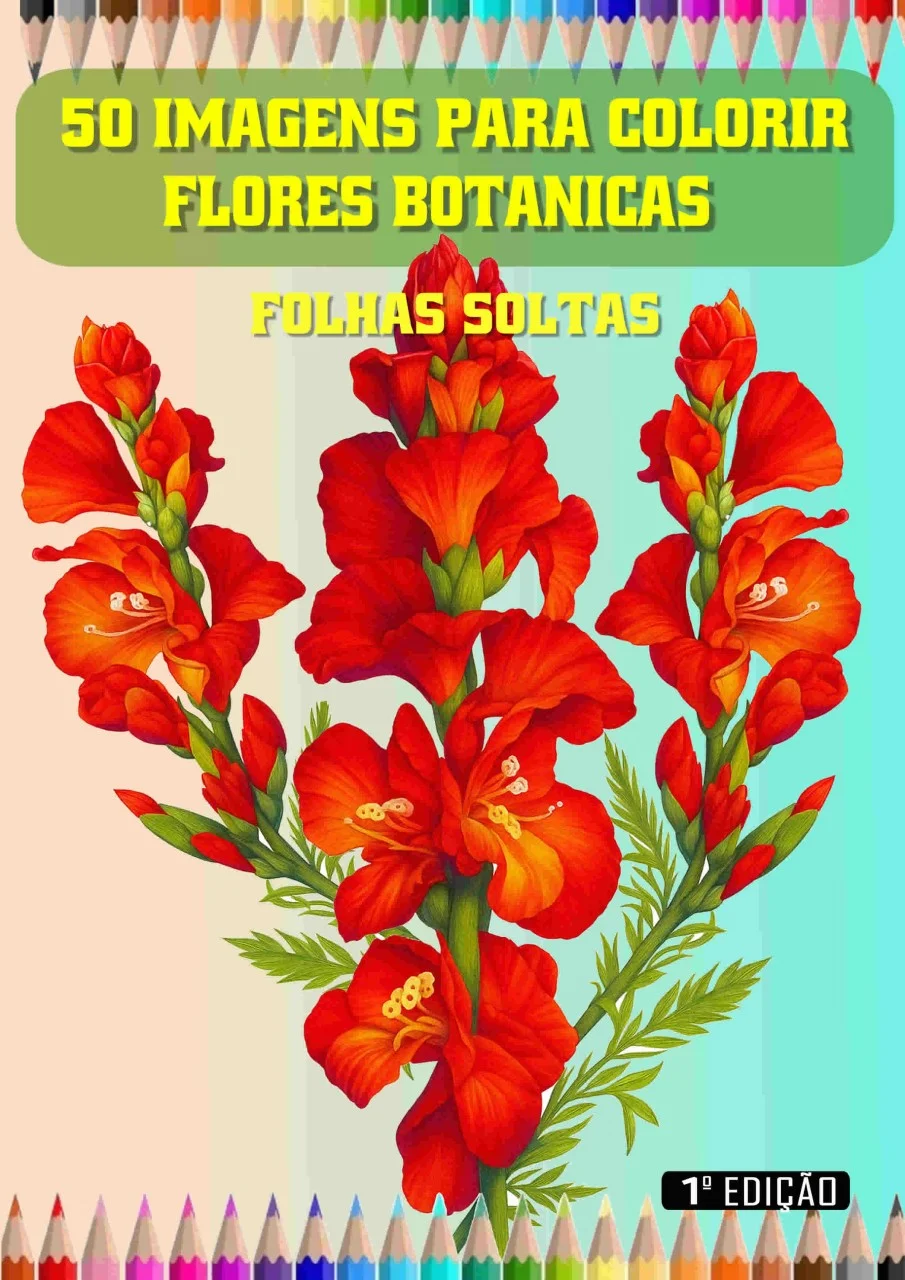 50 Imagens de Flores Botânicas para Colorir - 1ª Edição COL10