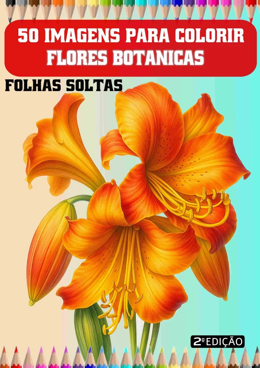 50 Imagens de Flores Botânicas para Colorir - 2ª Edição COL11