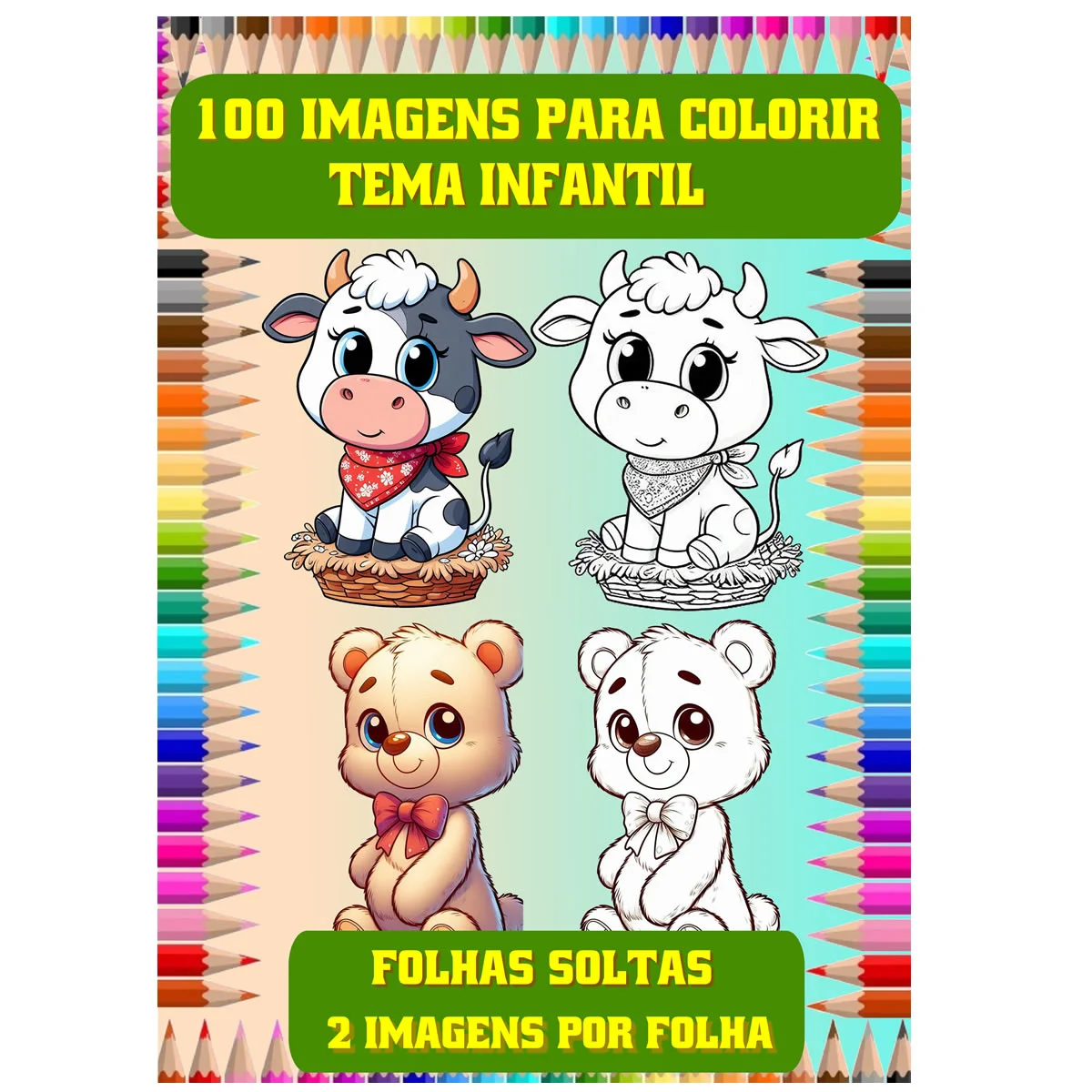 100 Imagens para Colorir Infantil: Animais fofos que Encantam IMG06